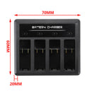4 Channel Battery Charger with USB Type C Cable for GoPro Hero 8 7 6 5