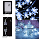 8 Modes LED String Lights Snowflake Night Light Home Xmas Fairy Lamps (A) A