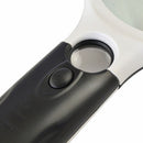 Handheld 45X Magnifying Reading Glass Lens Jewelry Loupe + 3 LED Light BX