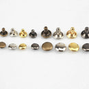 240pcs/Set 6/8mm Leather Rivets Cap Rivet Tubular Metal Stud Tool + Clear Box