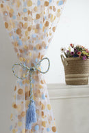 Colorful Dots Voile Organdy Curtain Window Sheer Drapes Divider Panel Coffee