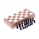 Portable Wood Chess Set Wooden Board Folding Chess Board f. Camping Travel Game