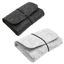 Wool Fiber Power Bank Storage Bag Mini Sofe Felt Pouch For Data Cable Mouse Z6D3