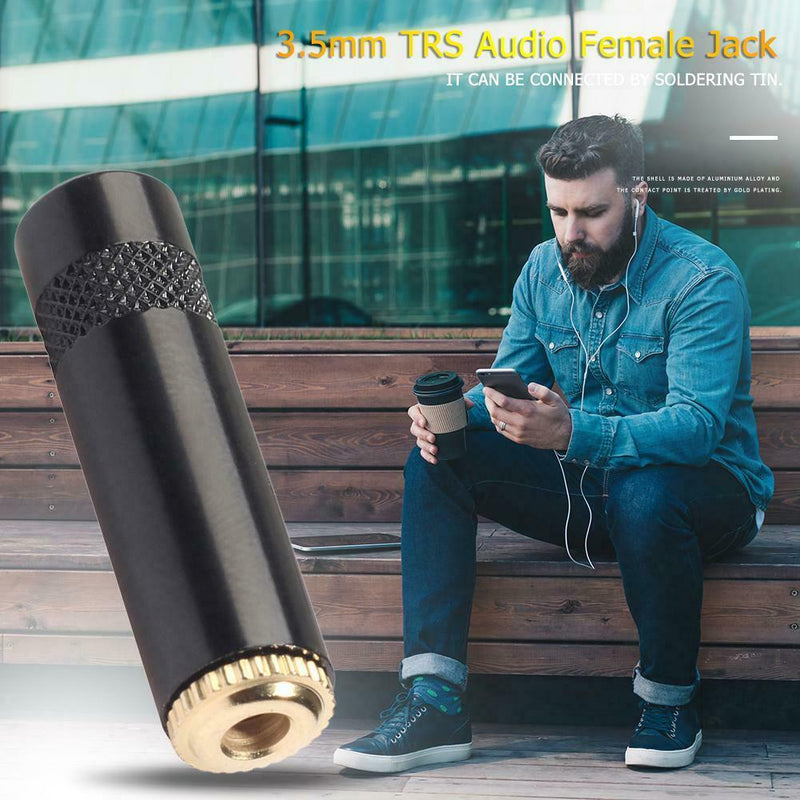 3.5mm TRS Audio Female Jack Solder Connector 3 Pole Stereo Headphone Plug K1B