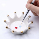 Crown Ceramic Nail Carving Brush Rack Art Pens Display Stand UV Gel Palette