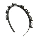 Women Braided Hair Band Hair Hoop Korean Headband Hair Clip w/Bangs (Black) A