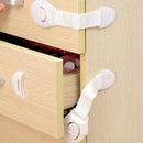 10 Pieces Of Child Protection Lock Long Drawer Door Cabinet Lock Plastic Ch