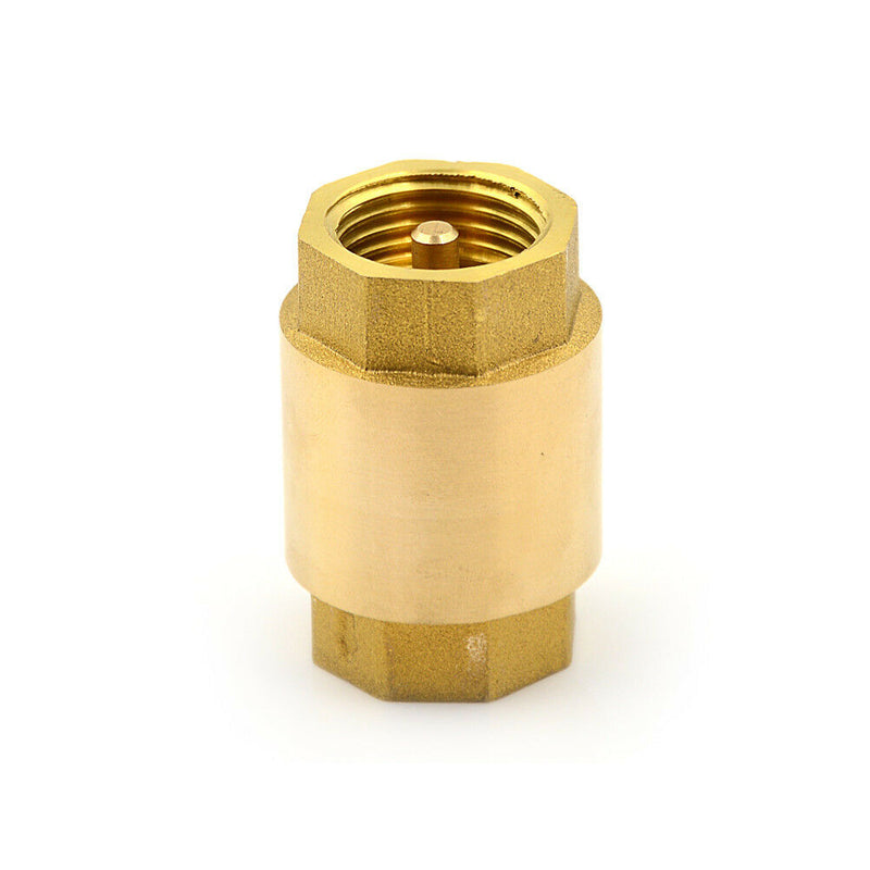 1/2'' NPT Brass Thread In-Line Spring Check Valve Backstop Valve RodCoreThread &