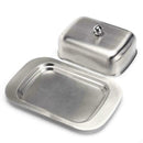 Butter Dish Box Container Cheese Server Storage Keeper Tray Stainless Lid S M2K8