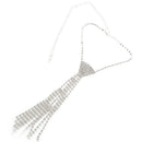 Crystal Tassels Rhinestone Necktie Necklace Wedding Bridal Jewelry Prom