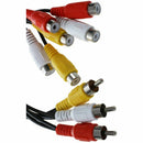 New 3 RCA Male Jack to 6 RCA Female Plug Splitter Audio Video AV Adapter Ca