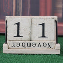 Wooden Perpetual Calendar Retro Rustic Design Living Room Decoration Diy Ye A7O3