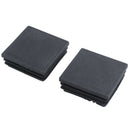 Plastic Square Pipe End Caps Tubing Insert Plugs 50x50mm 30 Pcs Black