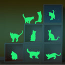9 Pieces Cat Luminous Wall Stickers Glow in the Dark Ceiling Stickers
