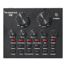 V8 Microphone USB Live External Sound Card 12 Sound Effect Karaoke Mixer