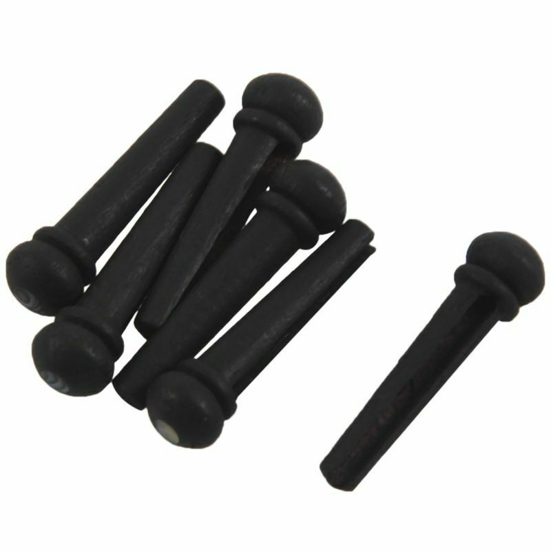 PP200000 TUSQ Bridge Pin with Paua Shell Inlay, Black