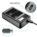 For Nikon EN-EL15 Battery USB Dual Battery Charger With LED Display