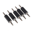 5X 3.5mm stereo male to male jack audio plug connector coupler adapter joiner 3C