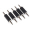 5X 3.5mm stereo male to male jack audio plug connector coupler adapter joiner 3C