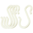 4 x S hook plastic ivory D7Z2
