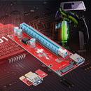 2x PCI-E Riser Card Kit 1x to 16x VER 007S USB3.0 BTC Mining Board Power Adapter