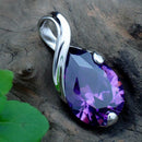 Natural Crystal Amethyst Healing Point Chakra Bead Stone Pendant for Necklace