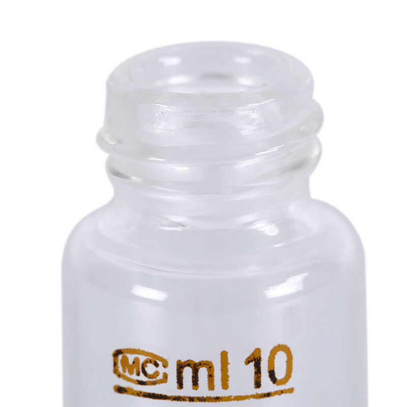 1pcs 10ml Scale lab glass vials bottles clear containers with black screw cap Kw