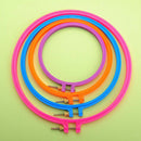 4Pc Embroidery Hoops Set Plastic Round 6/7/ 8/10Inch Cross Stitch Needlework DIY