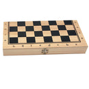 Folding Chess Board Wooden Chess Set 3 1 Board Game for Chess Lovers 29x29cm