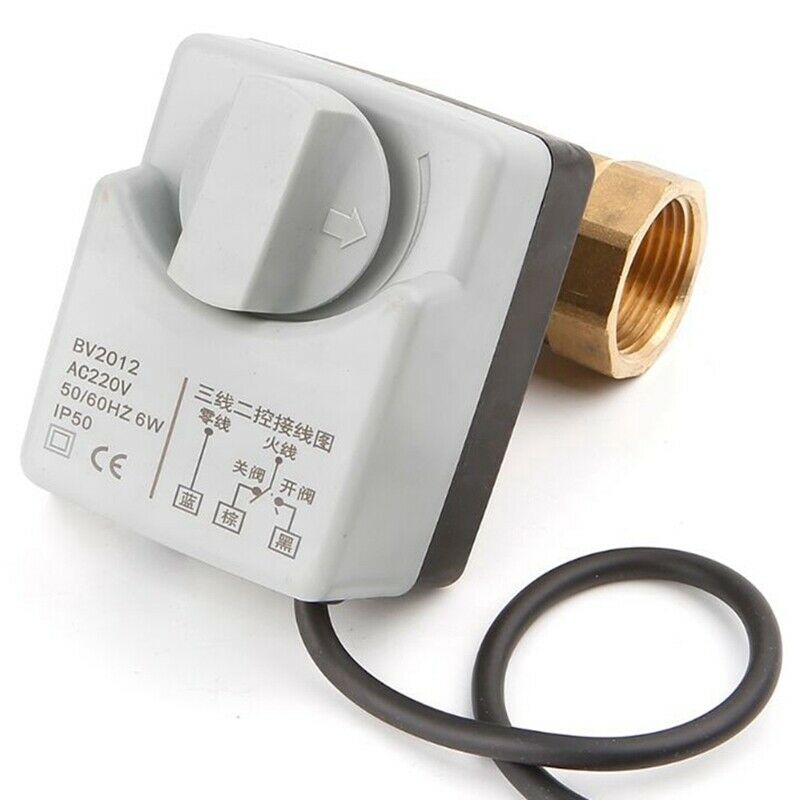 Ac220V Dn15 2 Way 3 Wires Motorized Ball Valve Electric Actuator With Manua G4F1