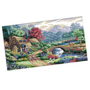 DIY Stamped Cross Stitch Kit Pre-printed Farm Scene Pattern Christmas Gift 14CT
