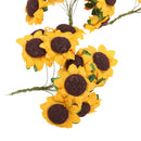 100Pcs DIY Artificial Flowers Bouquet Paper Sunflower for Decoration Yellow