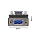 90 Degree VGA 15Pin Female to Female Adapter Connector Coupler Converter