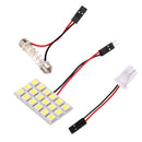 Car Interior Light Lamp Panel 18SMD LED T10 Festoon Dome BA9S Adapter 12V DC