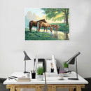 5D DIY Full Drill Diamond Painting Drinking Horse Cross Stitch Embroidery