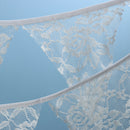12 Flags White Lace Flower Flag Banner Pennant Wedding/Birthday Party Decor