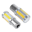 2pcs Amber 1156PY BAU15S PY21W Led 33SMD Car Tail Turn Brake Reverse Signal B4F9