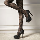 Sexy Women's Sheer Lace Top ThighHighs Stockings Garter Belt Suspender S laps