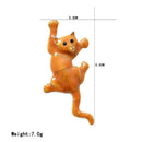 Orange Cat Brooch for Women Animal Brooch Cute Enamel Pin Jewelry Clothes A