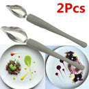 Stainless Steel Spoon Plate Dishes Sauce Painting Pencil Art Draw Coffee Tool AU