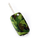 Camouflage Car Key Chain Case Silicone 3 Button Flip Remote Shell Cover For Q6Y4
