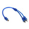 1pc 30cm 2 RCA Male to 1 RCA Female Copper Aluminum Cable for Car Audio #gib