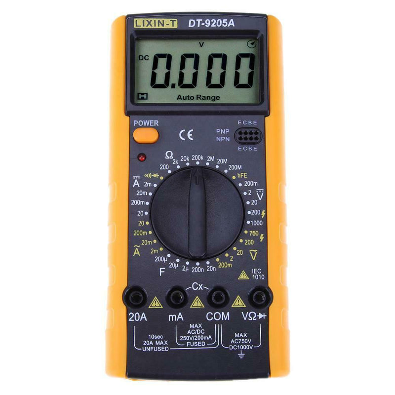 DT9205 Protection Digital Multimeter Ammeter Current Capacitance Tester A