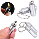 Fire Starter Capsule Flint Keychain Keyring Gas Light Match NO Fuel Camp  lj