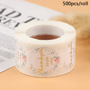 500pcs/roll Bronzing flower decoration Stickers for seal labels gift PackagSEAU