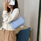 Retro Alligator PU Leather Handbag Women Casual Totes Shoulder Bag (Blue)