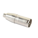 5pcs Metal XLR 3 Pin Male to RCA Female Audio Jack Adapter Plug Connector
