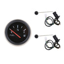 Universal Marine 2" 52mm Fuel Level Gauge with 2PCS Sensors 12V LED Display