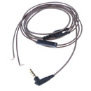 3.5mm Aux In Right Angle Earphone Audio Cable Repair Update Wire DIY 120cm