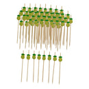 100pcs Fruit Toothpicks Bamboo Cocktail Picks for Bar Wedding Barbecue Party